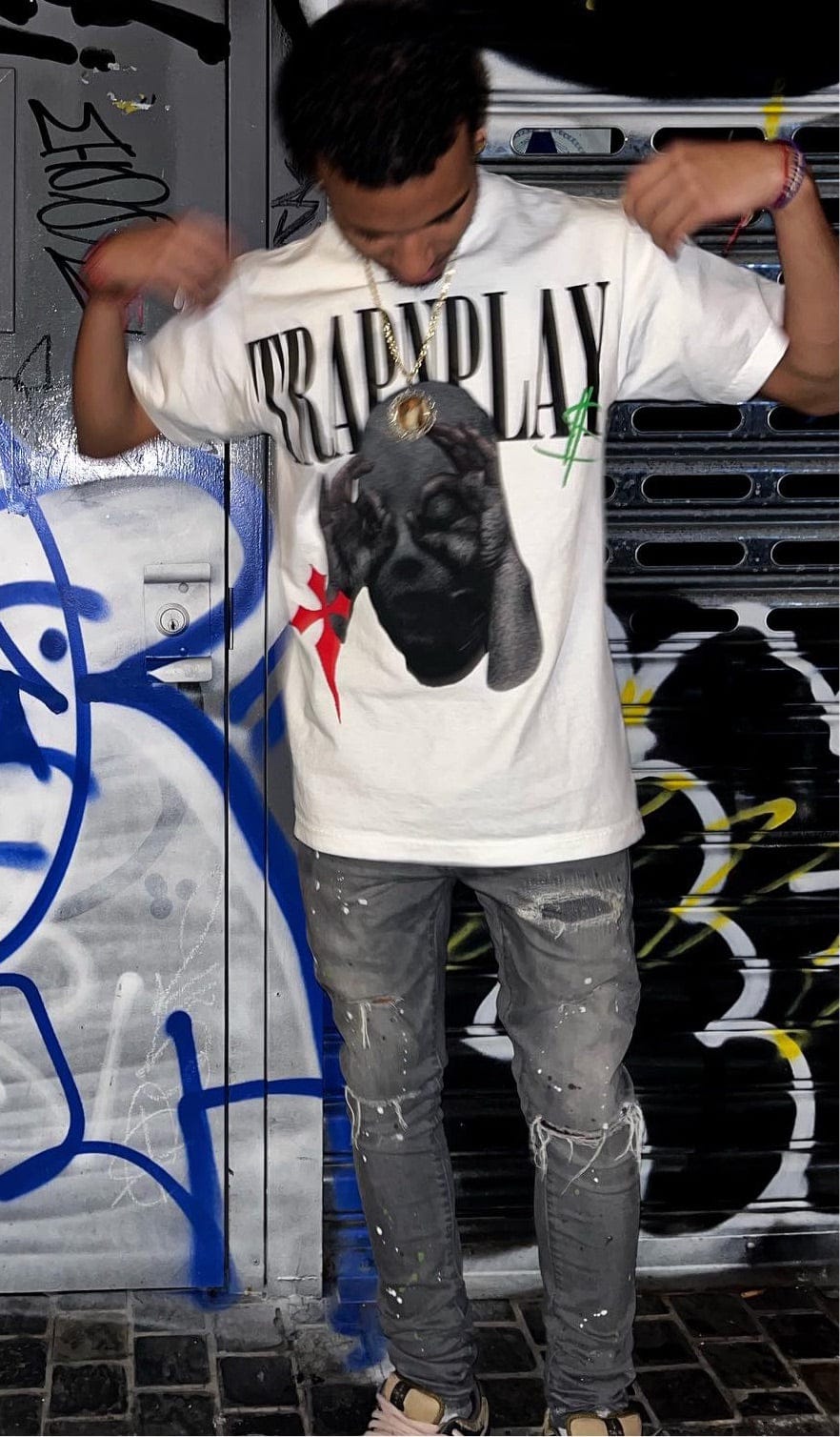 White Heavyweight “Balaclava” tee