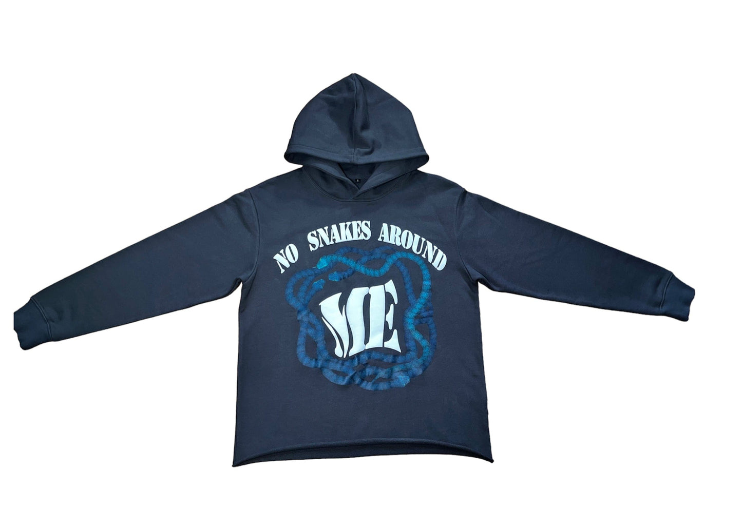 Heather Grey TNP “NSAM❌🐍” BOTTOM CUT FRENCH TERRY HOODIE